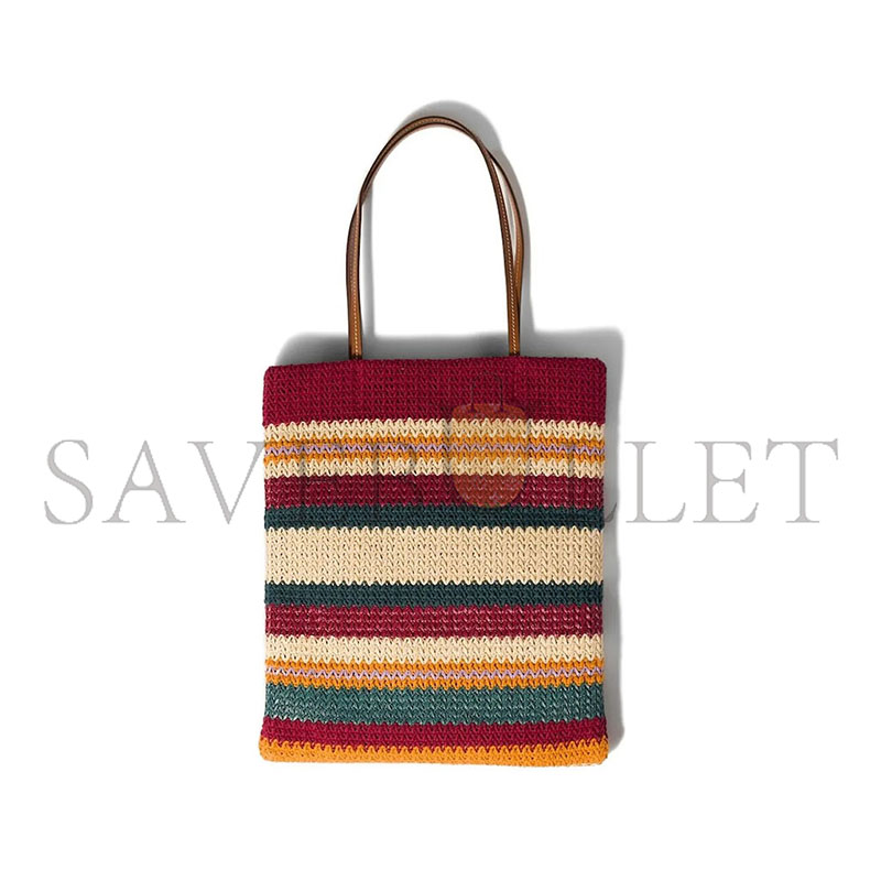 MIU MIU RAFFIA-EFFECT WOVEN TOTE BAG 5BG248 (41*32cm)